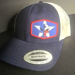 Yupoong Navy and White Snapback Cap